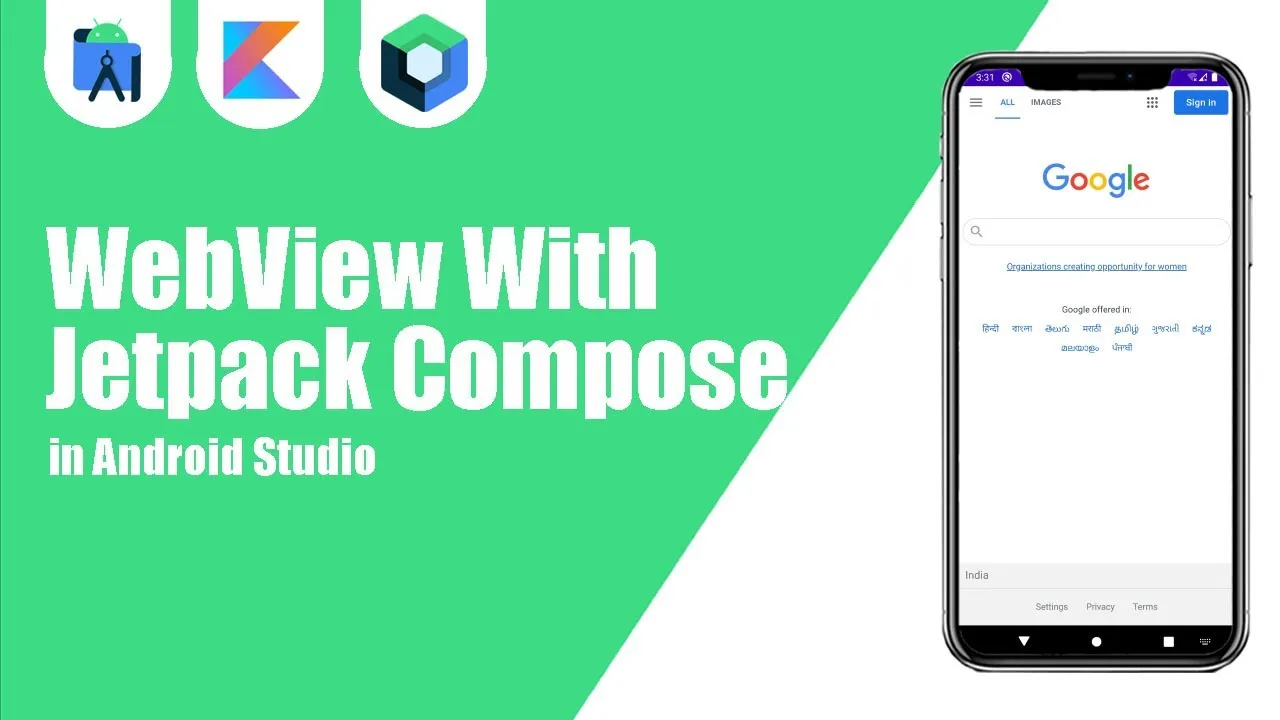 Learn WebView with Jetpack Compose in android Studio.