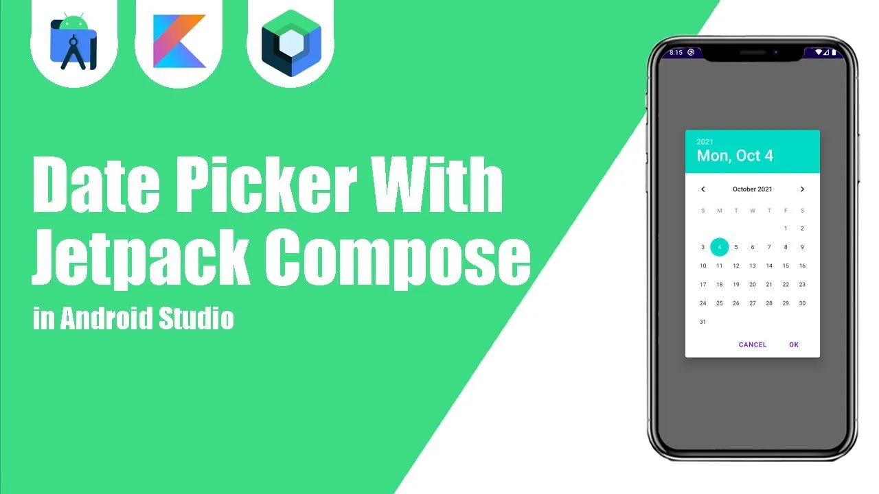 How to Create Date Picker with Jetpack Compose in android Studio