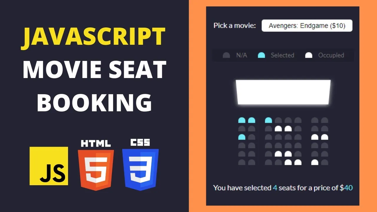 Create a Movie Seat Booking App using JavaScript for Beginners