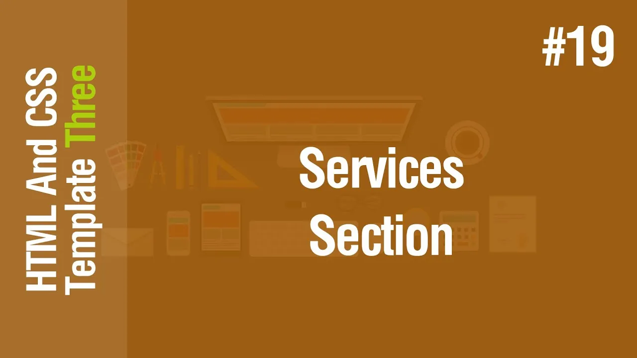  Services Section in HTML & CSS Template Three 2021