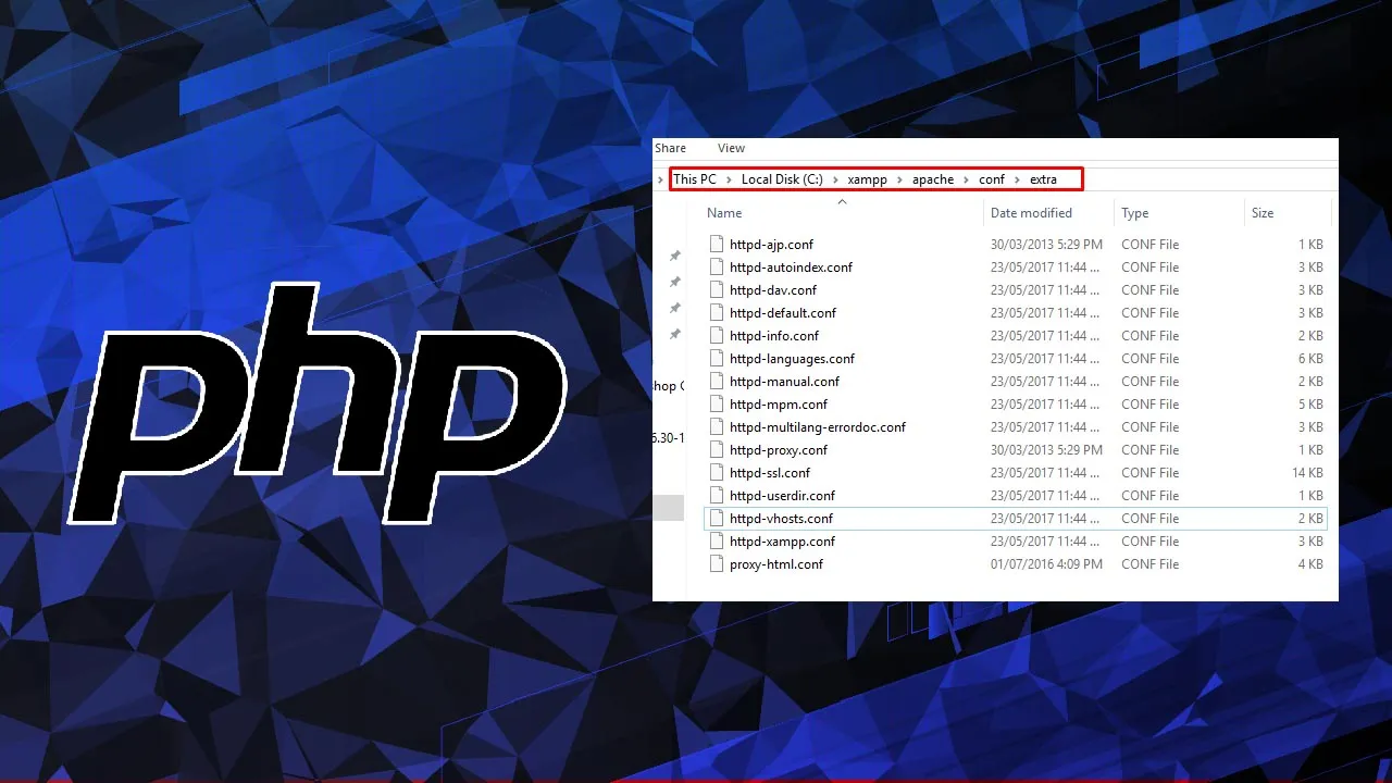 Create a Virtual Host in XAMPP For PHP in Windows