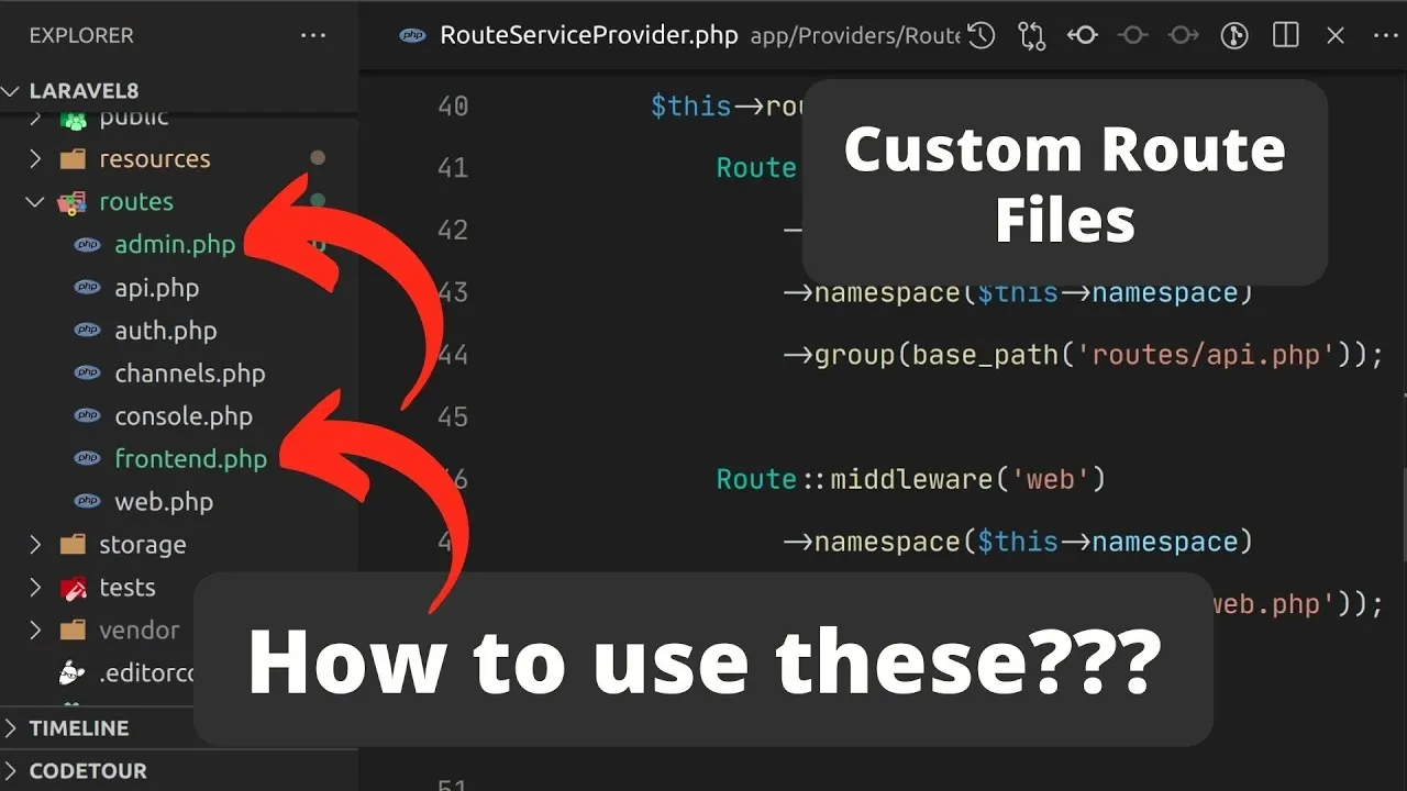 How to Manage Route Files Custom Route Files and for Laravel