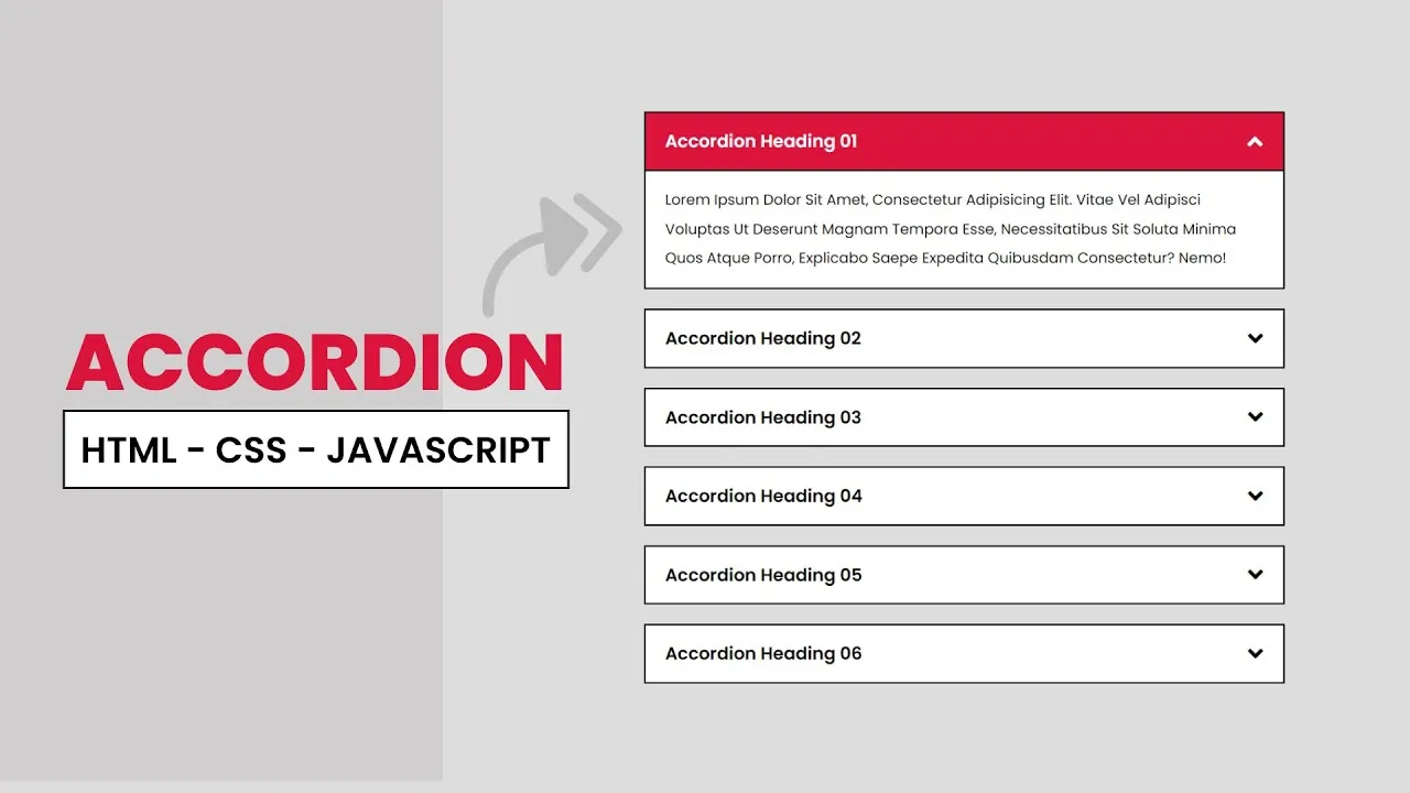 How to Make a Simple FAQ accordion Tab Using HTML , CSS & JavaScript