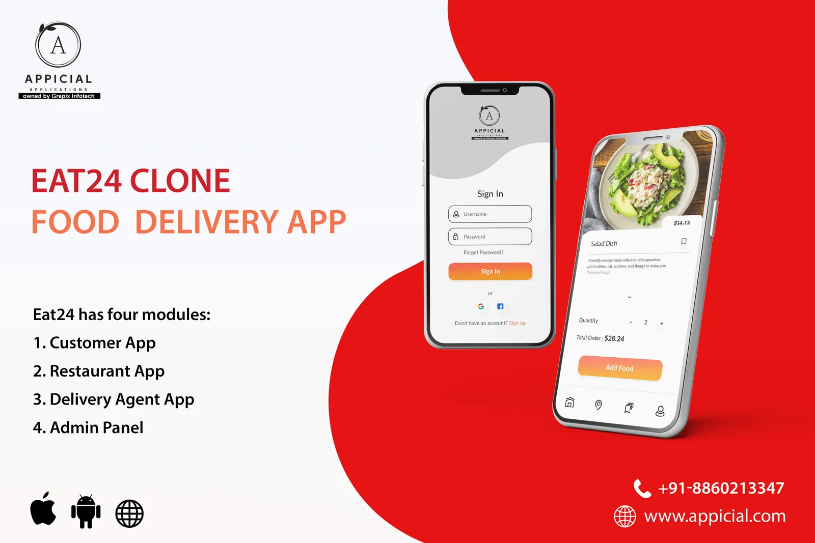 Eat24 Clone Food Delivery  App