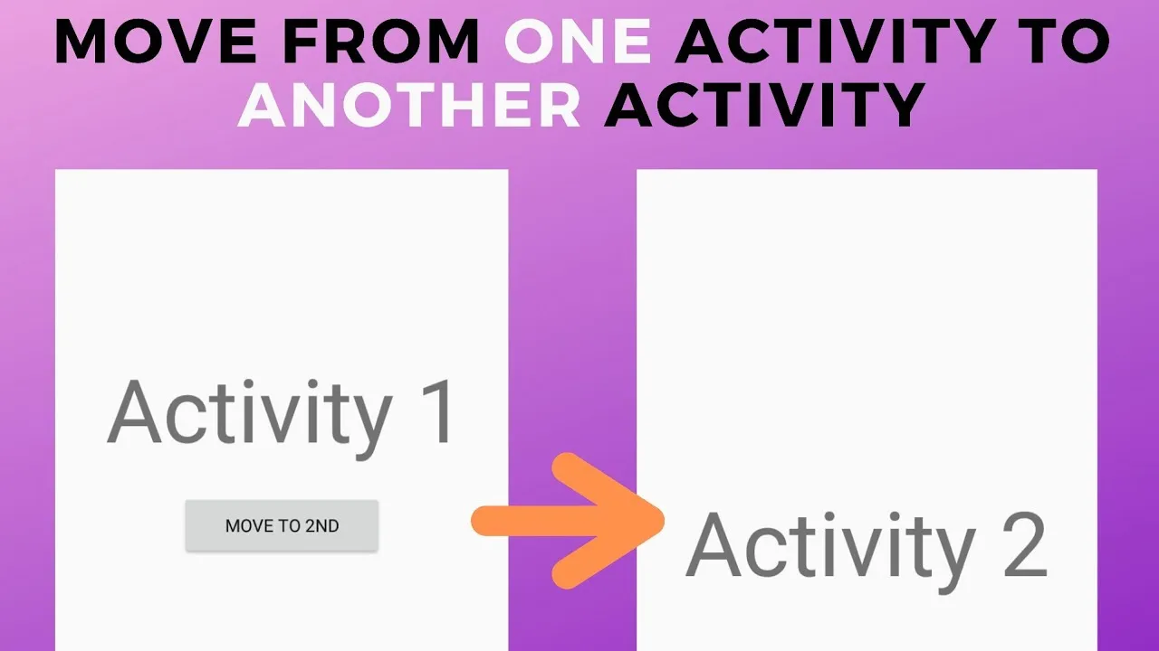  Move From one Activity To Another in Android Studio  
