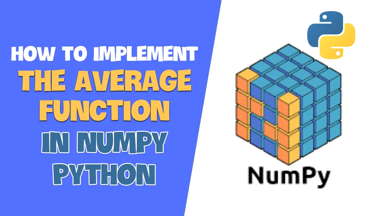 How To Implement The Average Function In Numpy Python