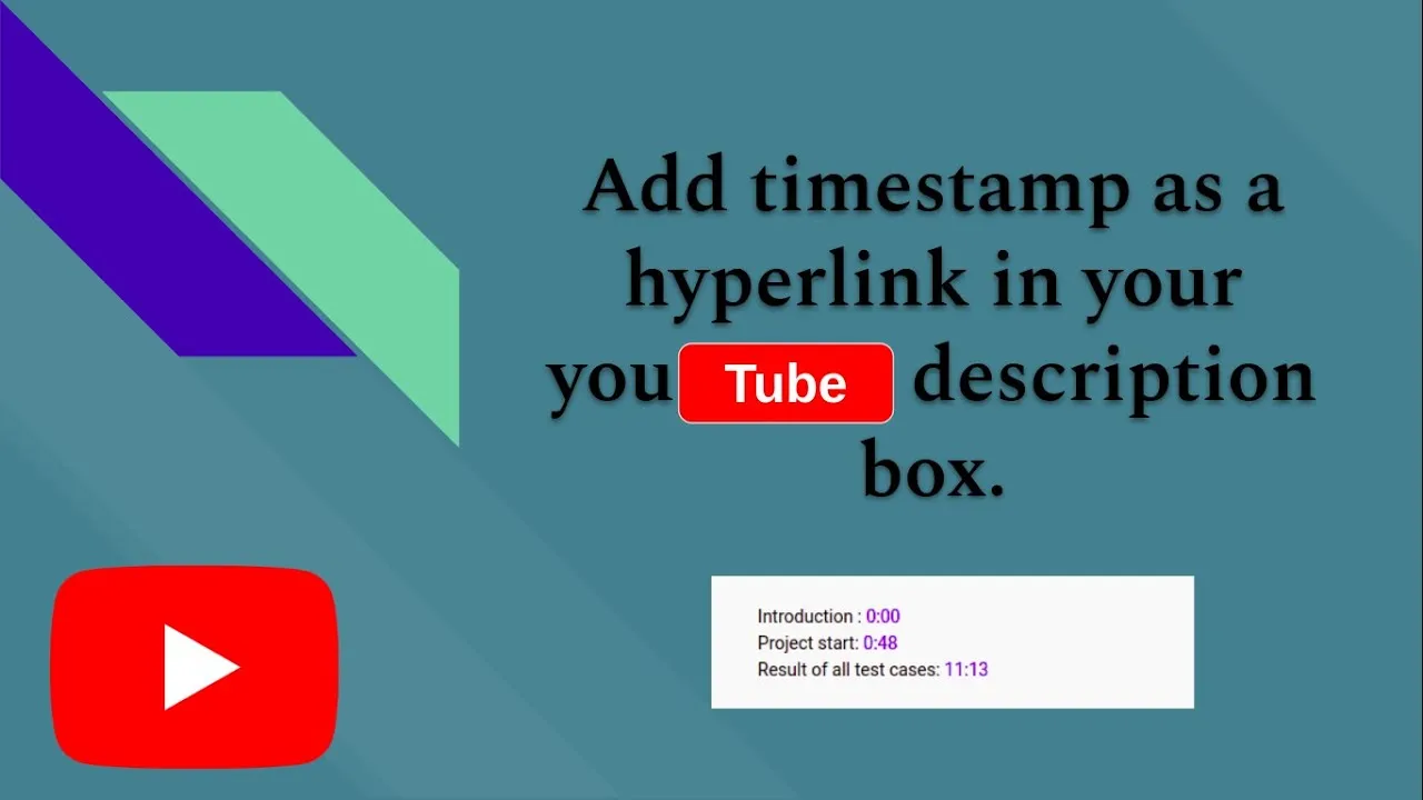 How to Add Timestamp As Link in Your YouTube Description Box