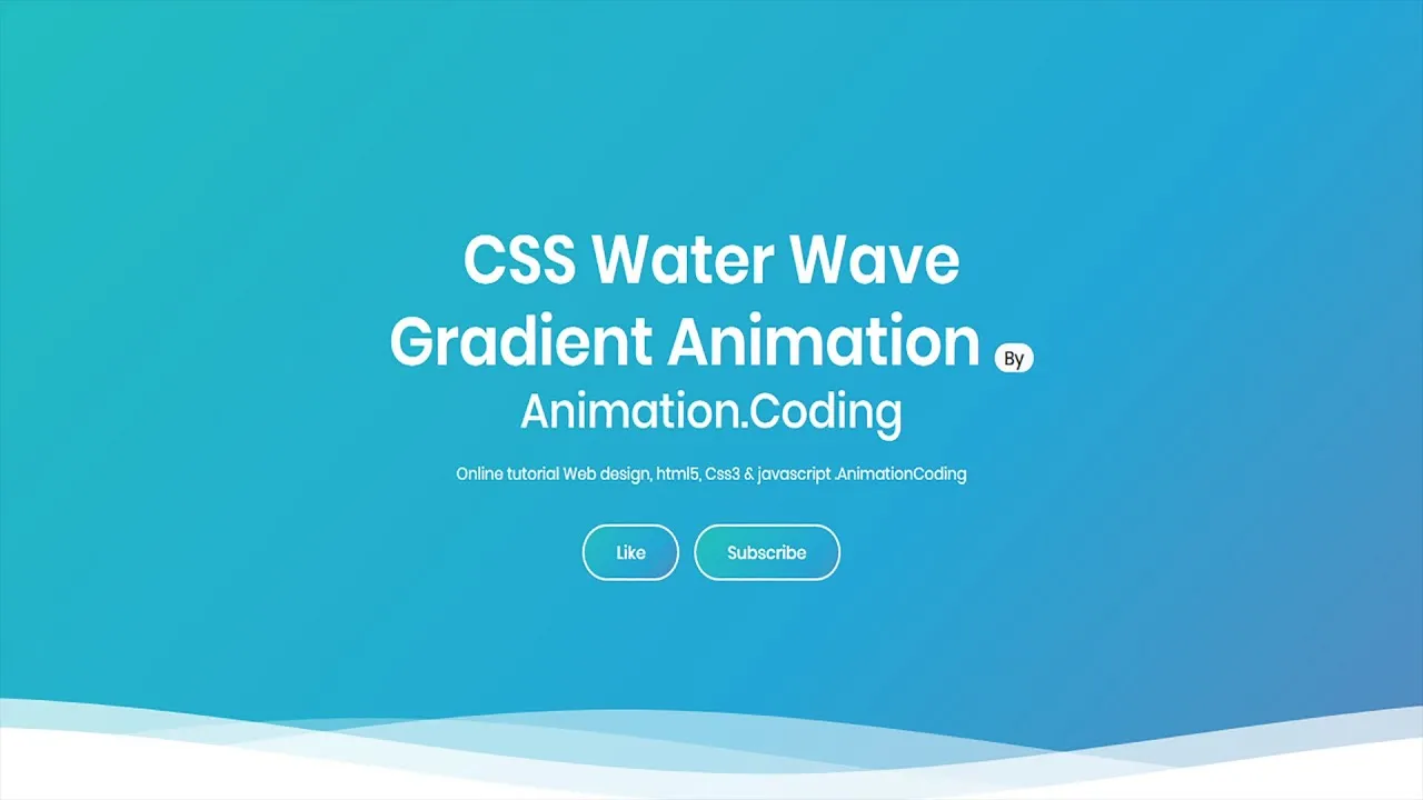 How to Use CSS Water Wave Gradient Background animation How to Use CSS Water Wave Gradient Background animation