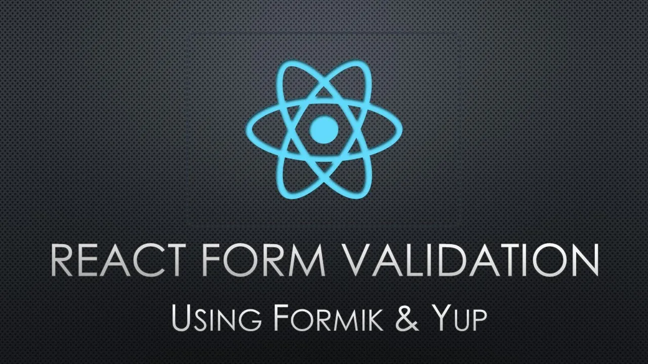 React Form Validation Using Formik Yup