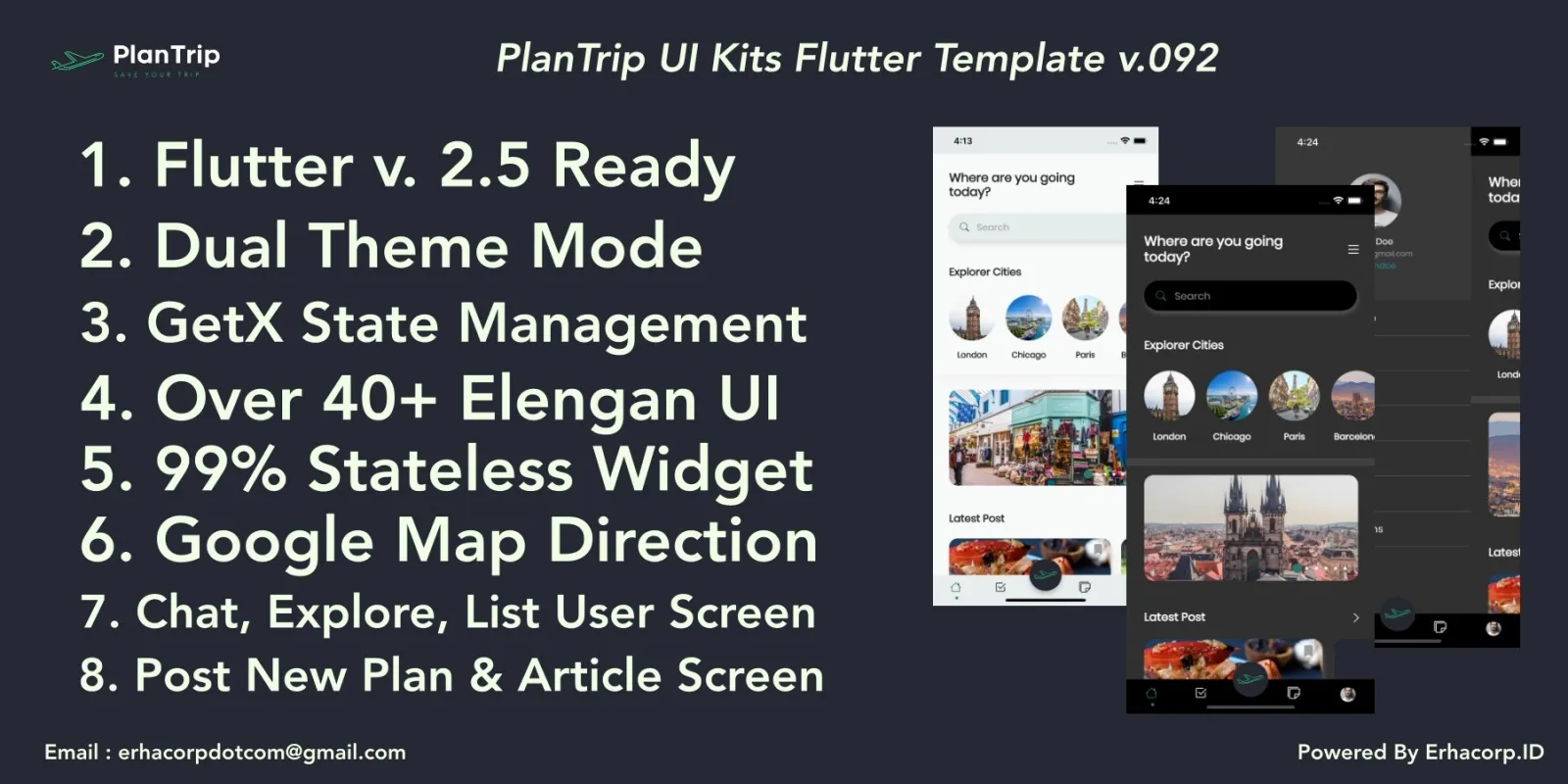 PlanTrip Flutter UI Kits Version Updated