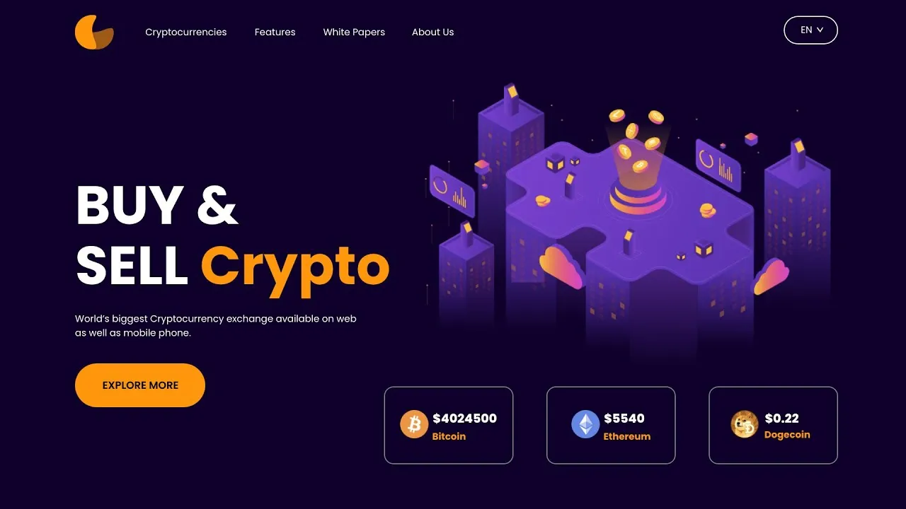 Build Your Own Cryptocurrency Website with HTML, CSS and JavaScript
