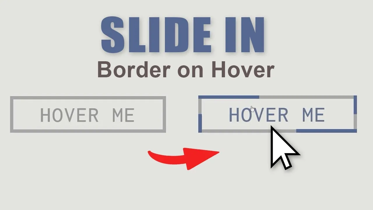 How to Slide in Border Hover Effects on Button using HTML & CSS