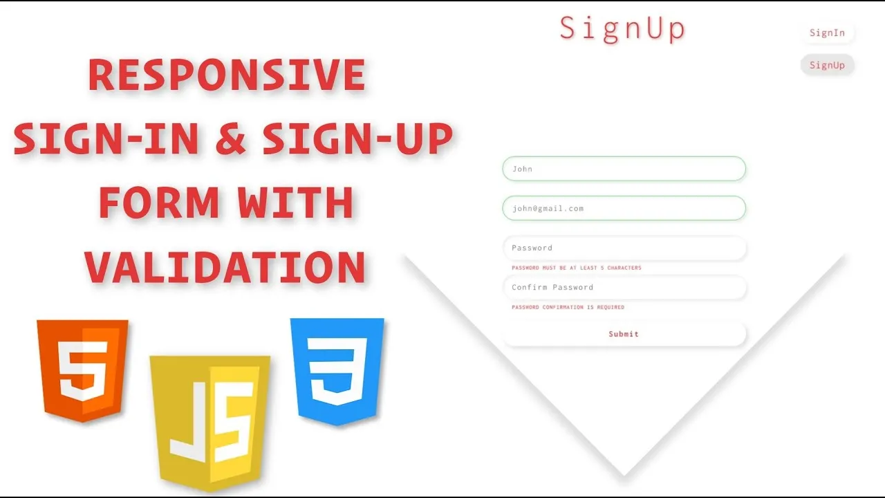 How to validate form using JS