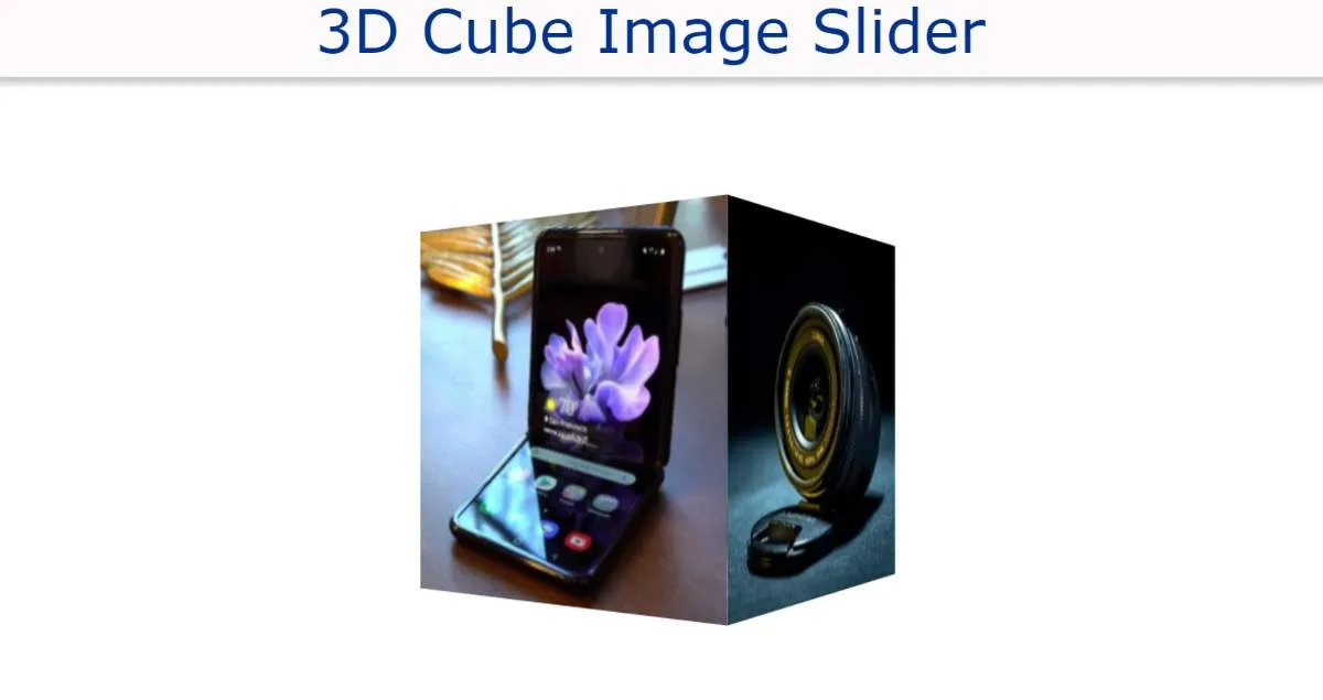 3D Cube Image Slider using HTML & CSS (2021 Update)