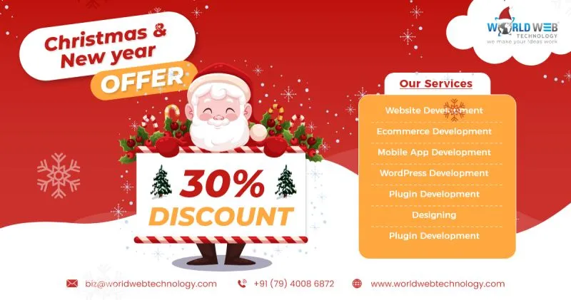 Christmas offer 30% OFF on Web and Mobile app development services