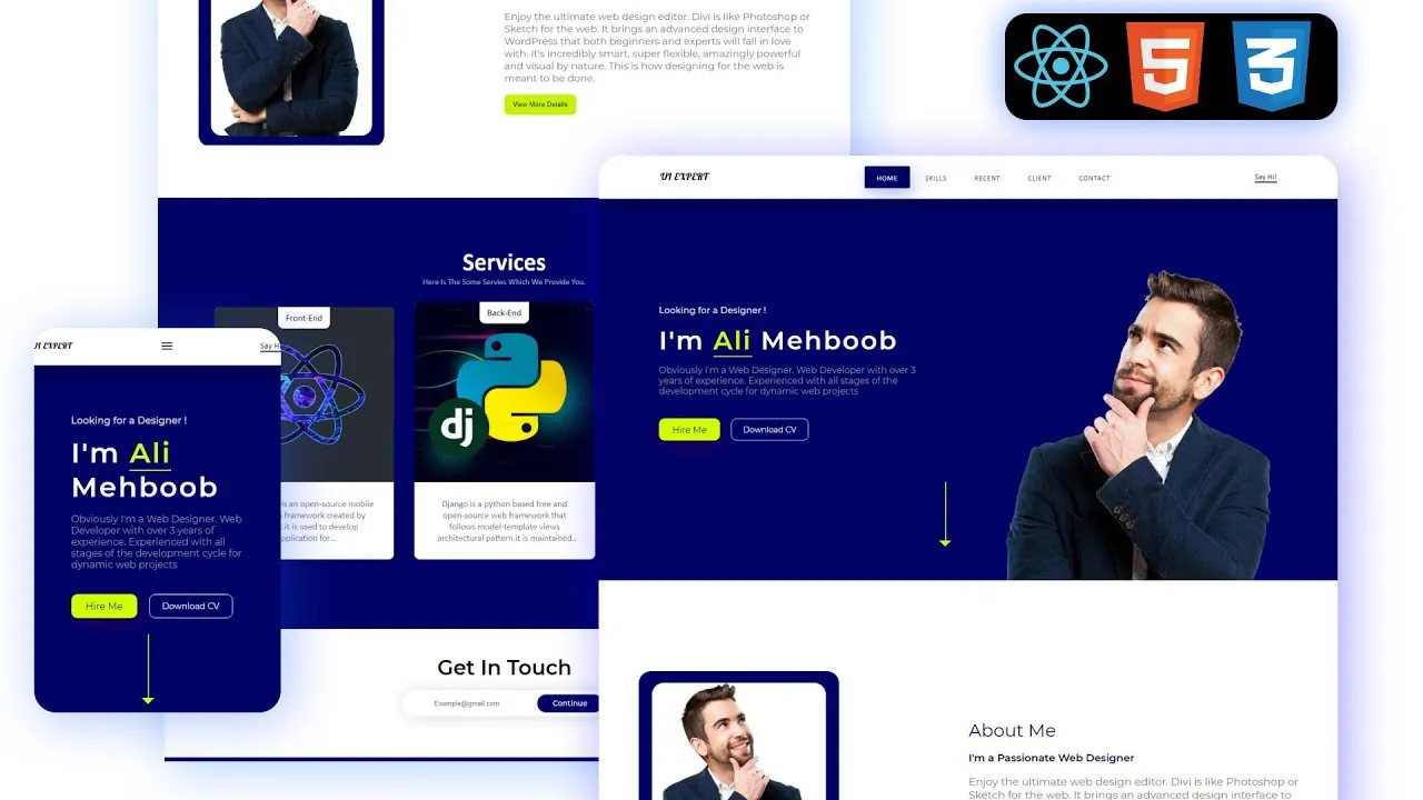 Проект на react в портфолио