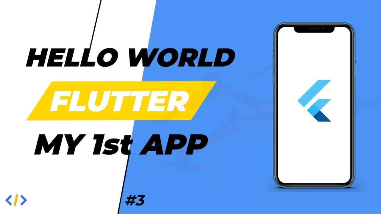 FLUTTER TUTORIAL # 3 - HELLO WORLD (Making First App) by Coding Your Life