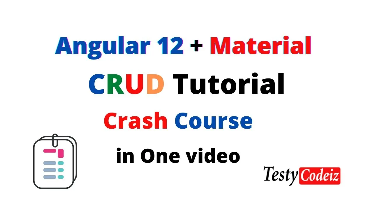 Angular CRUD Tutorial Project from Scratch