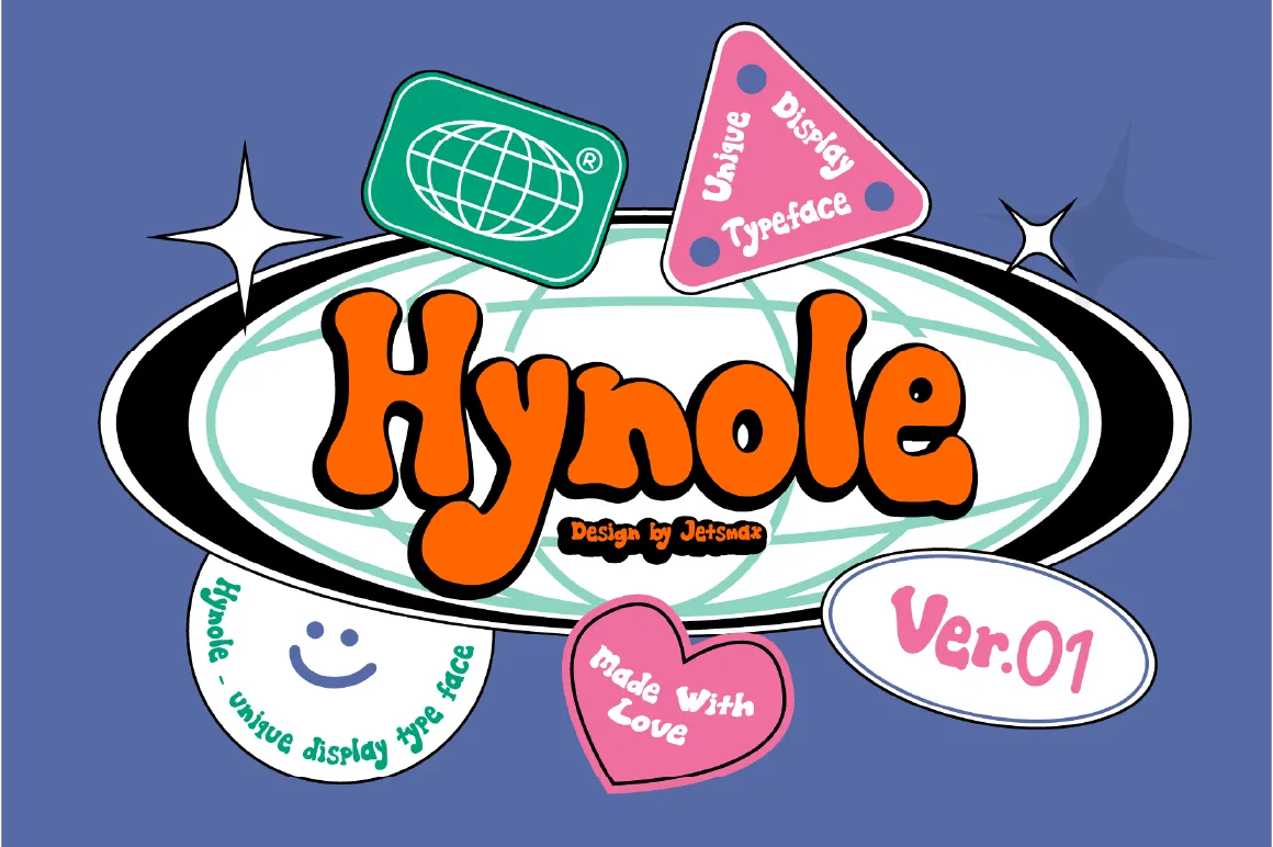 Hynole | Unique Display Font | Draftik
