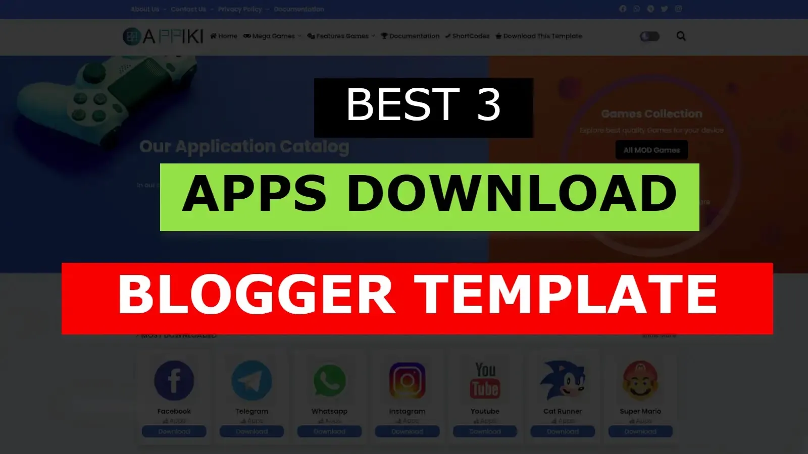 Play store Blogger Template: Apps Download Blogger Theme