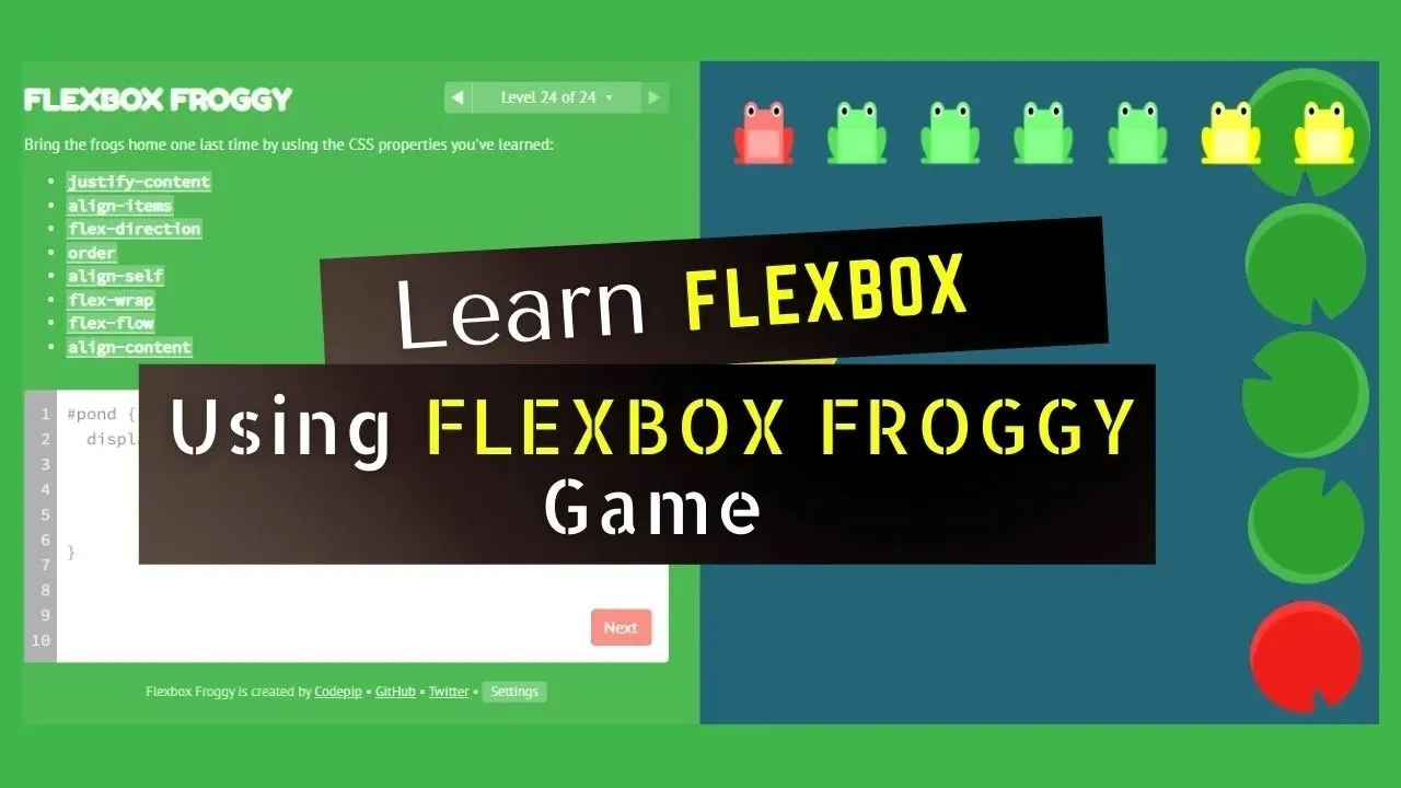 🎥 Let's Play Flexbox Froggy Game | Best Way To Learn Flex CSS (Complete all 24 Levels SOLVED 🚀)