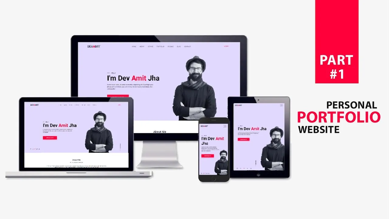 How To Create A Personal Portfolio Website Using Html Css,js #1