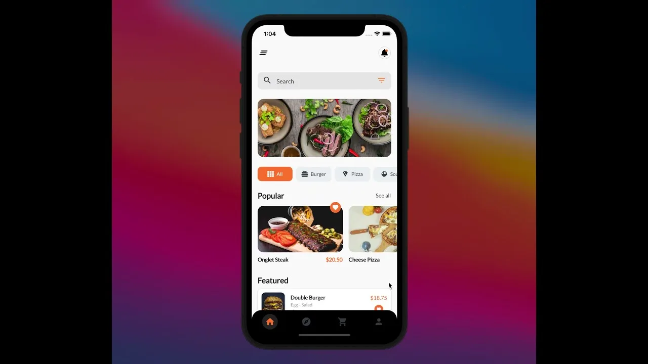 Food Ordering App - Flutter