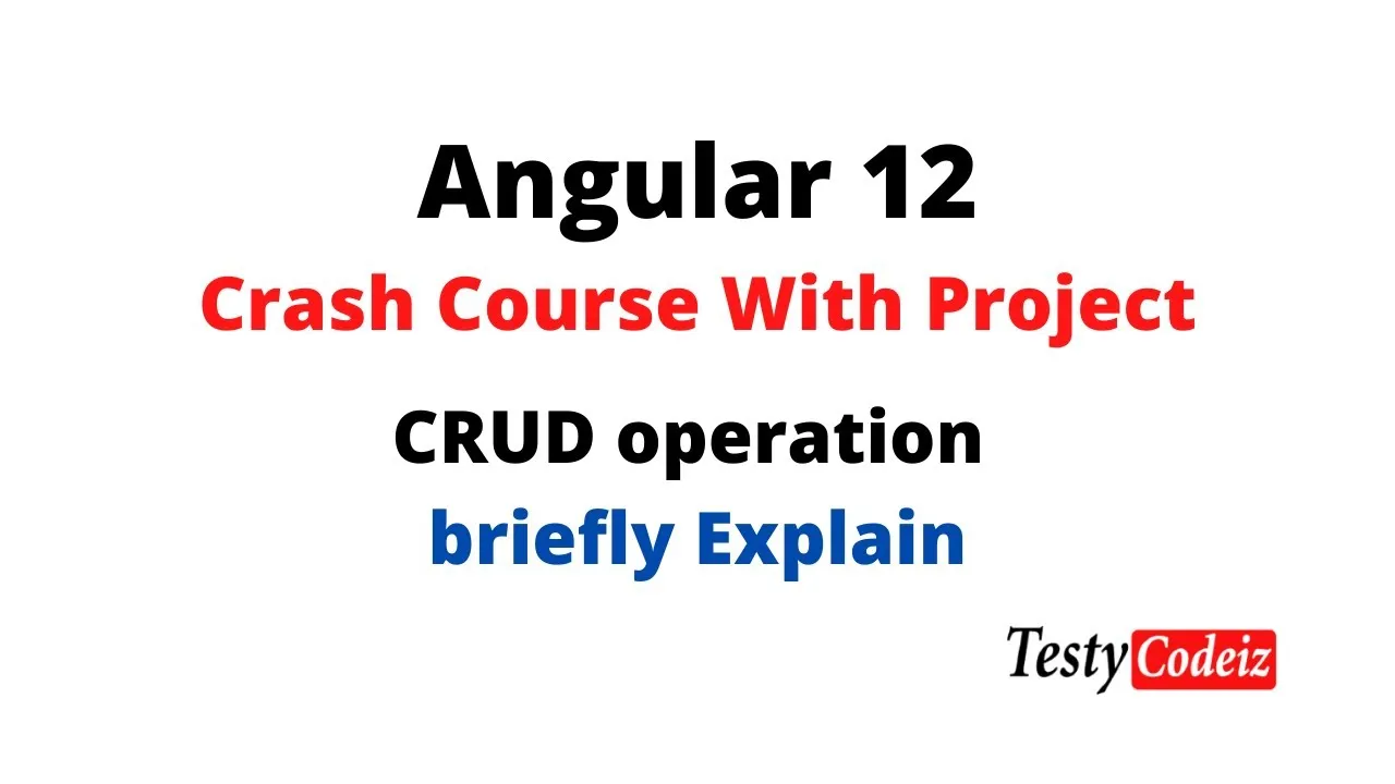 Angular Crash Course Project Tutorial