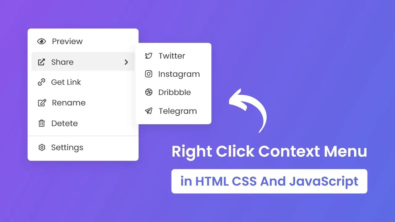 Create a Custom Right Click Context Menu in HTML, CSS & JavaScript