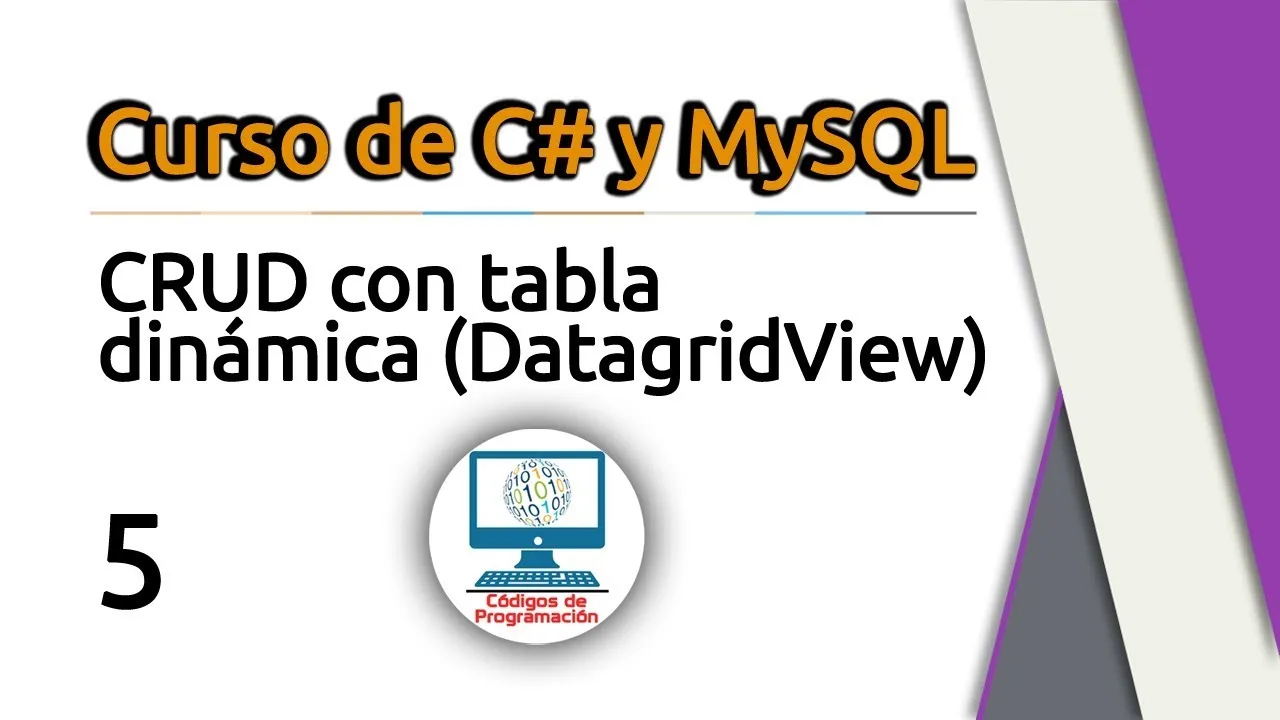 Cómo Agregar CRUD Con Tabla Dinámica (DataGridView) En C# Y MySQL