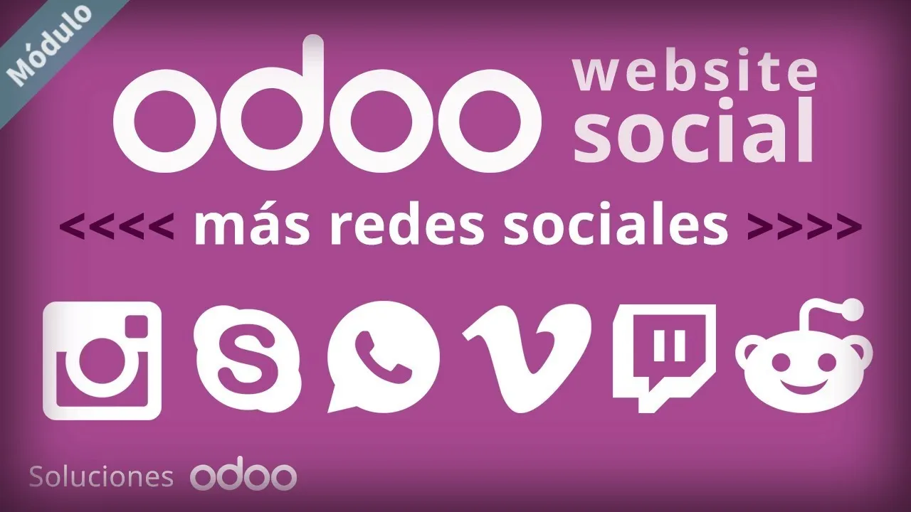Más Redes Sociales En Odoo Wesbite