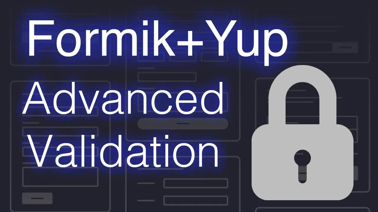 Check out the Powerful Validation using Yup with Formik  | React Forms