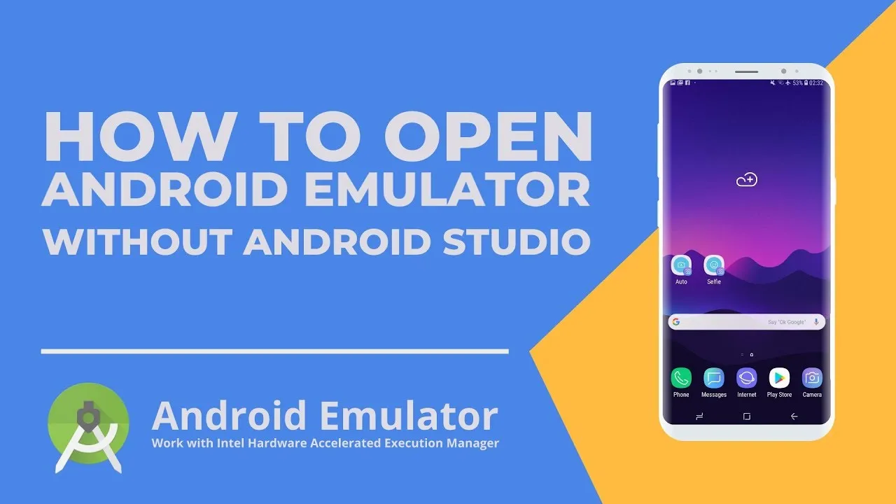 Instructions to Open android Emulator without android Studio With CMD