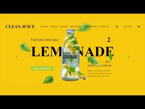 How To Make Clean Juice Landing Website Design Using Only HTML, CSS & JAVASCRIPT | Website Tutorial