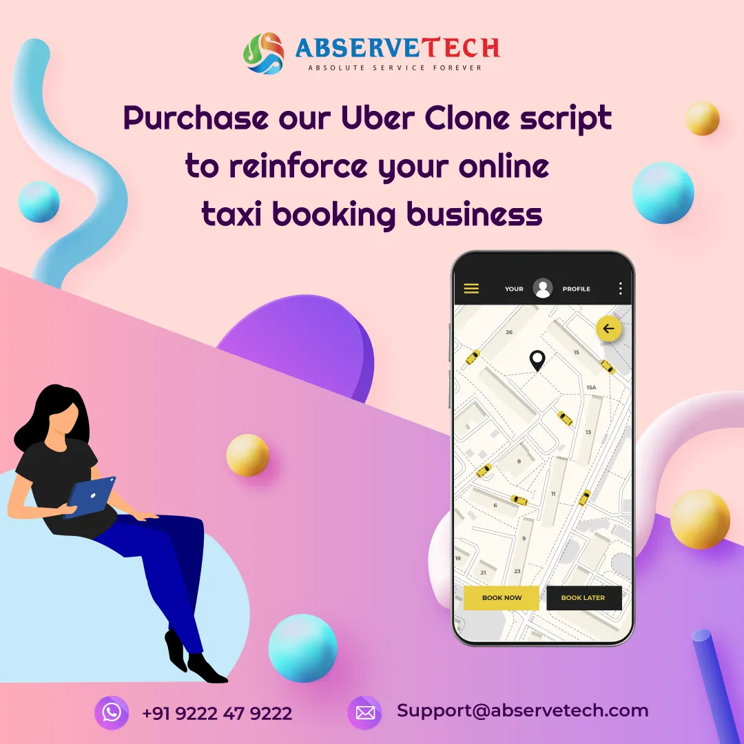 Purchase our Uber Clone script to reinforce your online taxi booking b