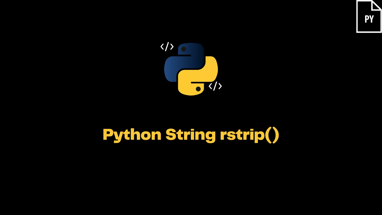 Python String rstrip() - ItsMyCode