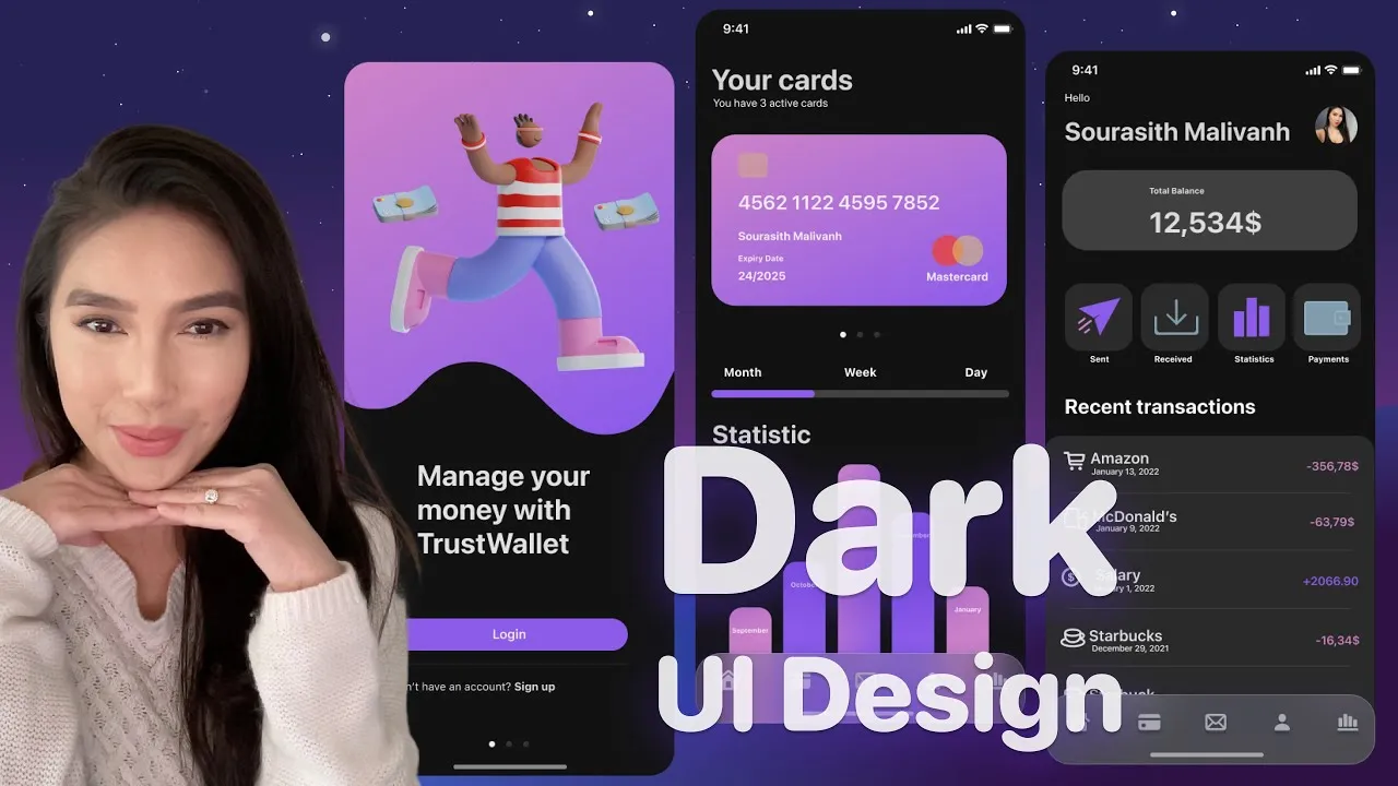 How to Design Dark UI Design in Figma