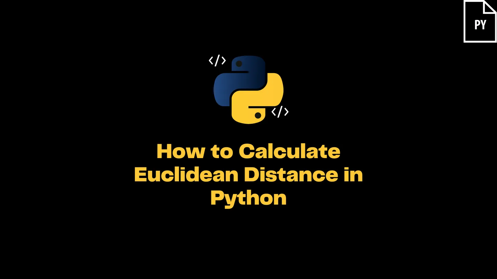 Calculate Euclidean Distance in Python - ItsMyCode