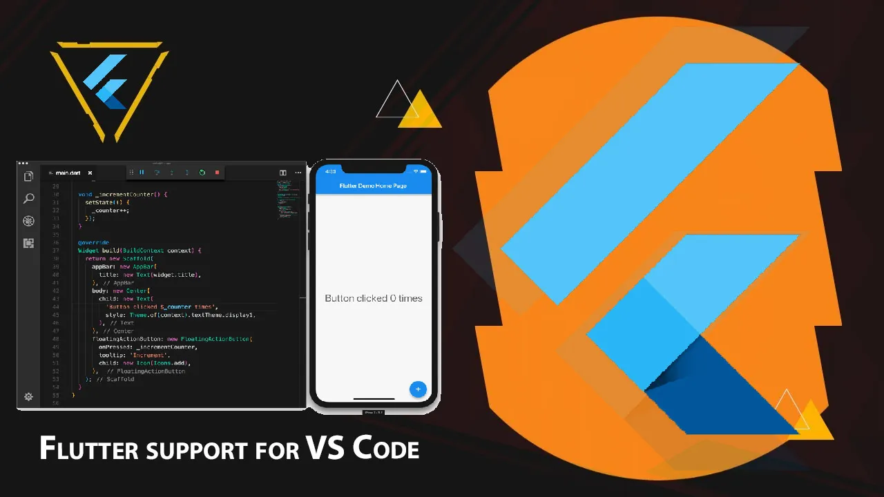 Flutter support for VS Code