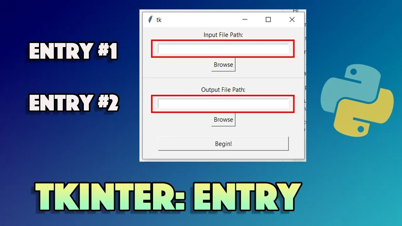 How to use the entry widget in Python's GUI library, TKinter