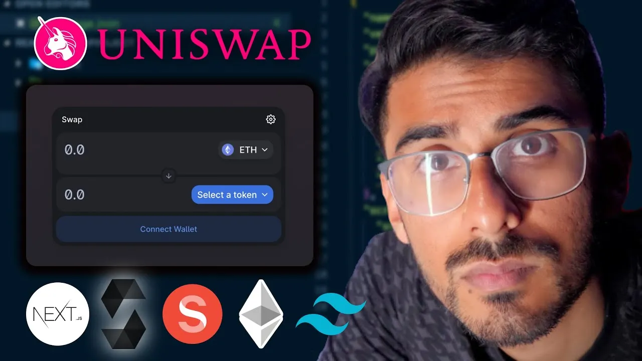 Build Uniswap Blockchain Web 3.0 App using Solidity, Next JS, Sanity.io, Tailwind CSS and Vercel