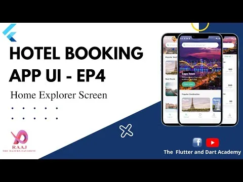 Flutter Hotel Booking UI - Book your Stay At A New Hotel - Ep4