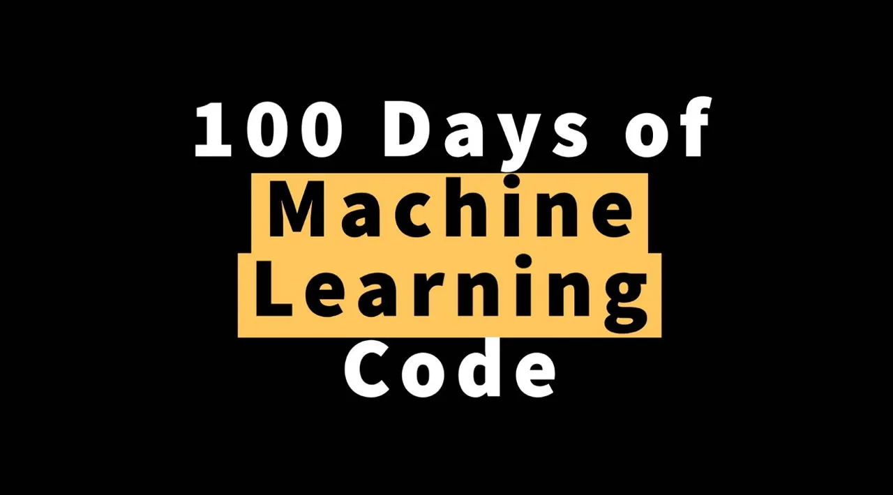 100 Days of Machine Learning Coding