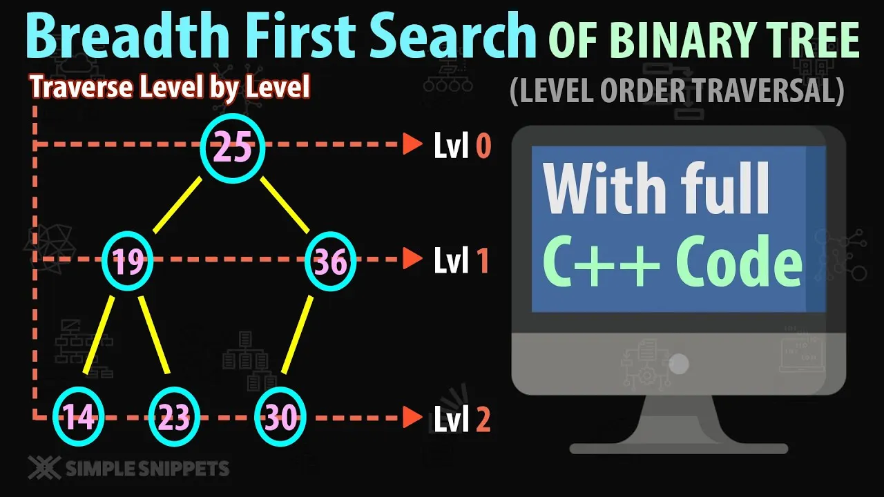 Breadth First Search (BFS) Traversal in Binary Tree With Full C++ Code
