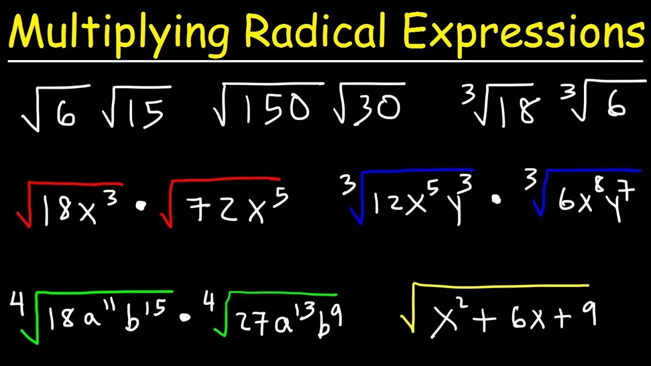 Algebra: Multiplying Radical Expressions With Variables and Exponents