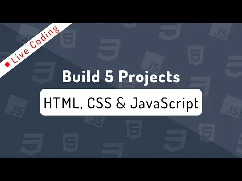 Building 5 Projects with HTML, CSS & Javascript (Part 2/2)