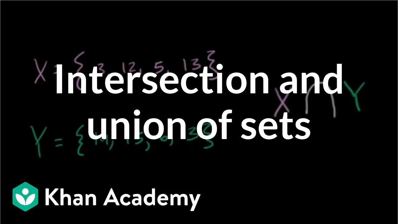 Precalculus Course: Intersection and Union Of Sets 