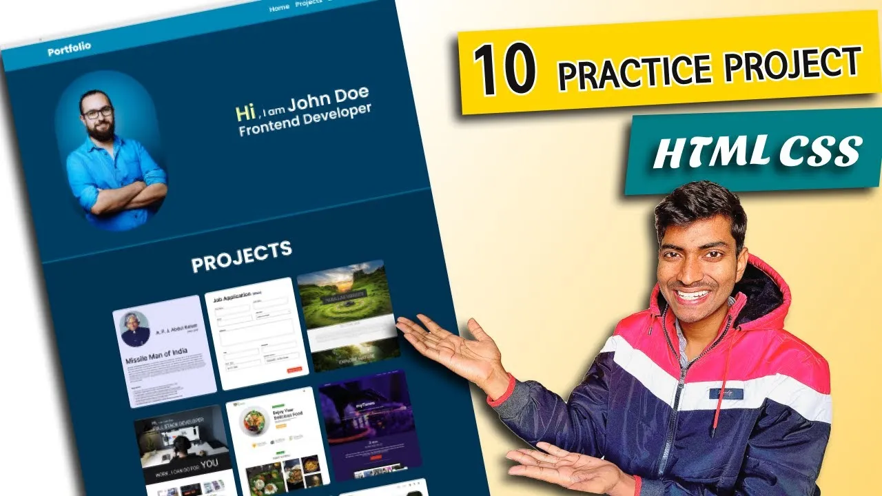 How to Create A Portfolio Website Using HTML CSS (Practice Projects)