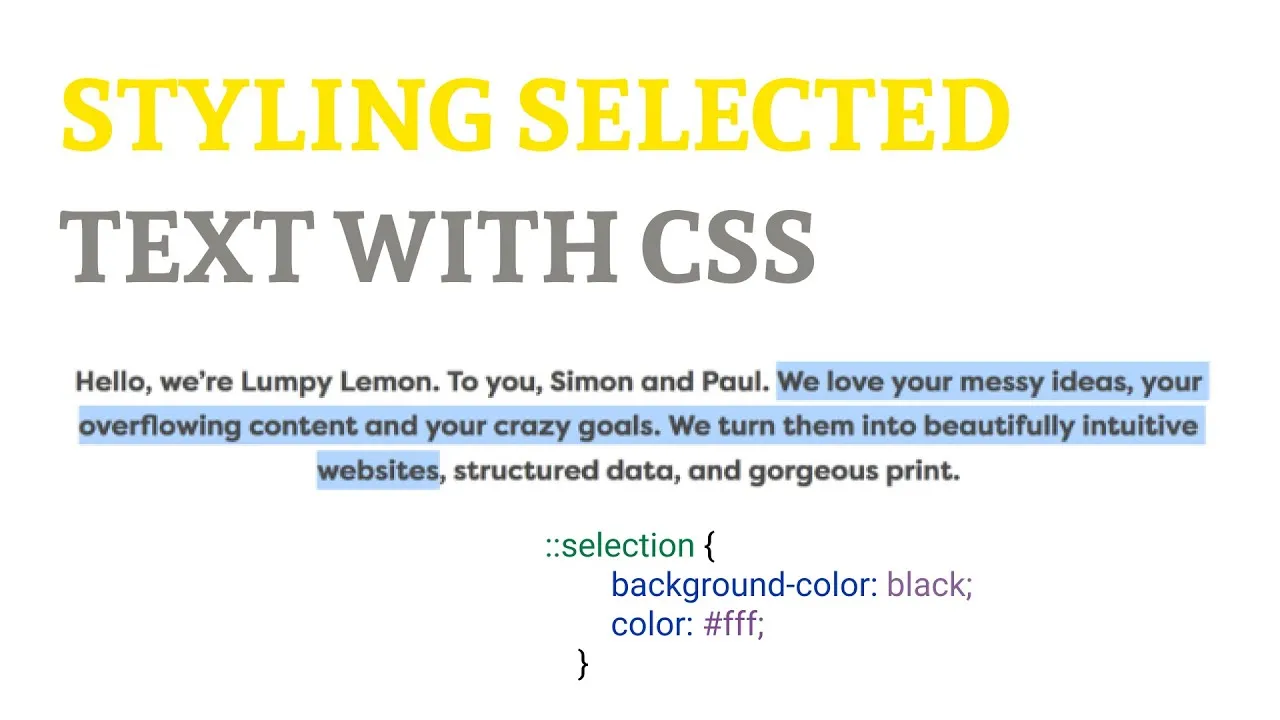 How to Change Default Text Selection Color with CSS in 1 Minute