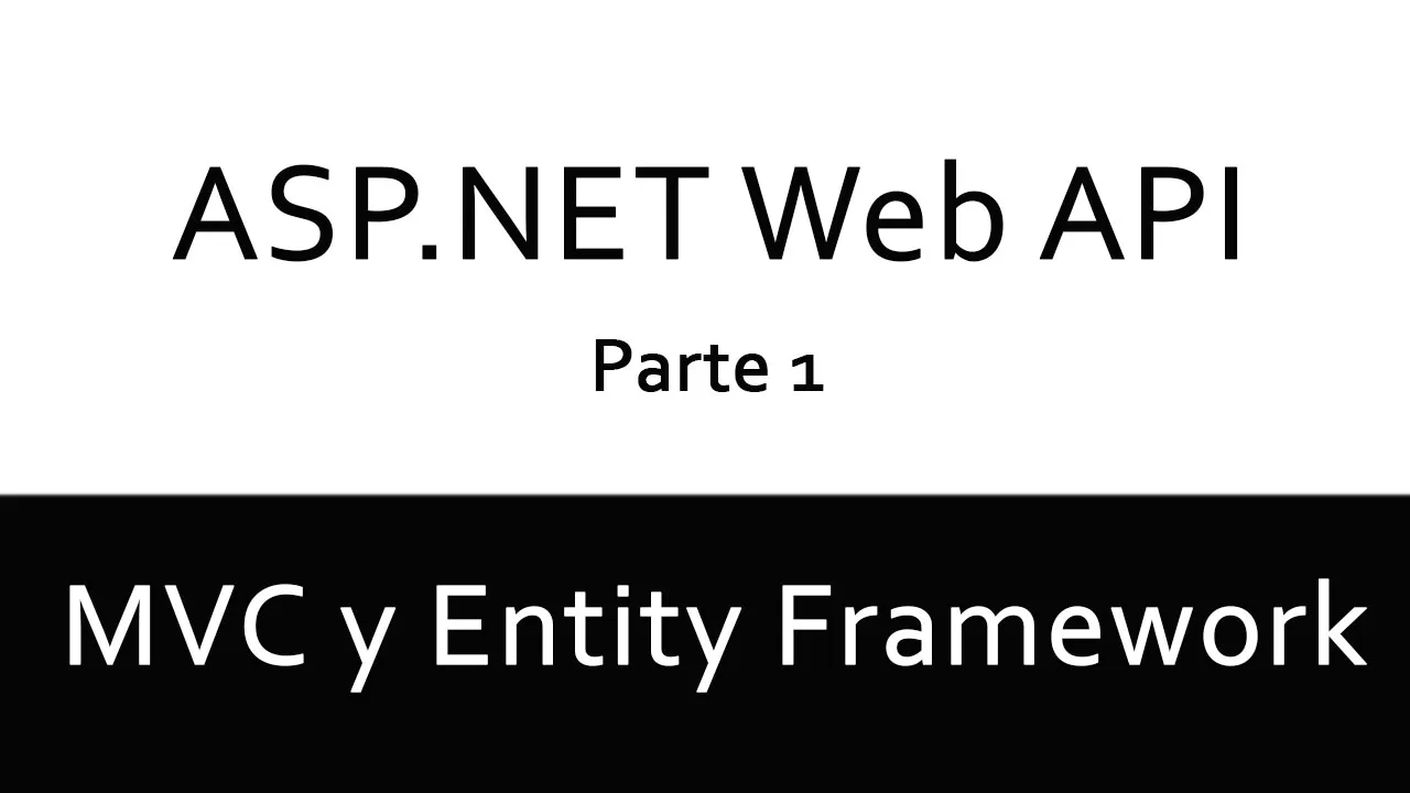 ASP.NET Web API usando MVC y Entity Framework Parte 1